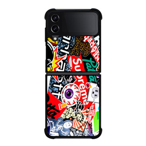 SUPREME STICKER AND OTHER BRAND Samsung Galaxy Z FLip4 5G Case Cover