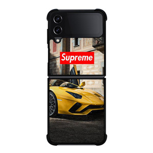 SUPREME YELLOW LAMBORGINI Samsung Galaxy Z FLip4 5G Case Cover SUPREME YELLOW LAMBORGINI Samsung Galaxy Z FLip4 5G Case Cover