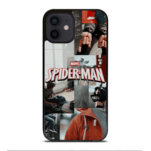 MARVEL SPIDERMAN LOGO COLAGE iPhone 12 Mini Case MARVEL SPIDERMAN LOGO COLAGE iPhone 12 Mini Case