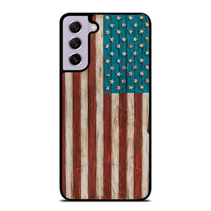 AMERICAN FLAG USA WOOD 2 Samsung Galaxy S21 FE Case