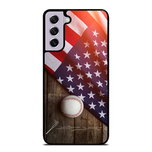 BASEBALL BALL AND FLAG Samsung Galaxy S21 FE Case