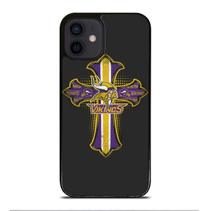 MINNESOTA VIKINGS LOGO CROSS iPhone 12 Mini Case MINNESOTA VIKINGS LOGO CROSS iPhone 12 Mini Case