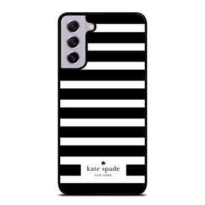 KATE SPADE NEW YORK BLACK WHITE STRIPES Samsung Galaxy S21 FE Case