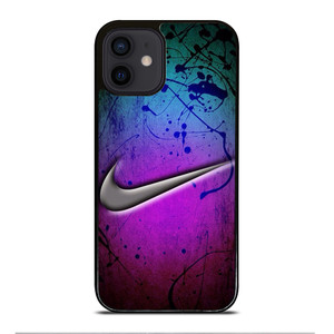 NIKE LOGO GREEN VIOLET iPhone 12 Mini Case NIKE LOGO GREEN VIOLET iPhone 12 Mini Case