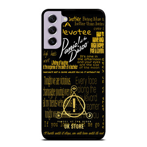 PANIC AT THE DISCO LOGO GOLD Samsung Galaxy S21 FE Case PANIC AT THE DISCO LOGO GOLD Samsung Galaxy S21 FE Case