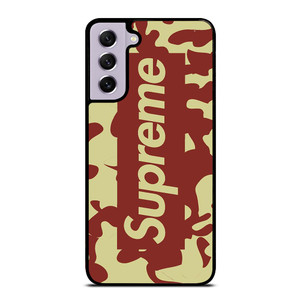 SUPREME RED CREAM LOGO Samsung Galaxy S21 FE Case SUPREME RED CREAM LOGO Samsung Galaxy S21 FE Case