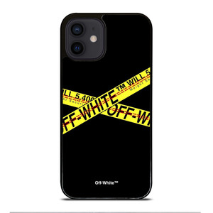 OFF WHITE LOGO POLICE LINE iPhone 12 Mini Case