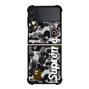 BAPE CAMO SHARK LOGO X SUPREME Samsung Galaxy Z FLip 3 5G Case Cover BAPE CAMO SHARK LOGO X SUPREME Samsung Galaxy Z FLip 3 5G Case Cover