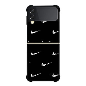 BLACK NIKE LOGO PATTERN Samsung Galaxy Z FLip 3 5G Case Cover