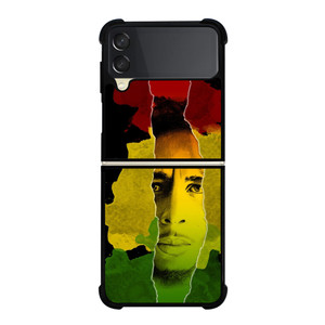 BOB MARLEY REGGAE PAPER ART Samsung Galaxy Z FLip 3 5G Case Cover