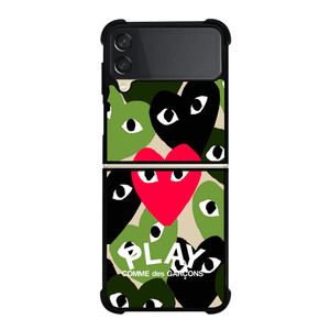 COMME DES GARCONS PLAY BAPE Samsung Galaxy Z FLip 3 5G Case Cover COMME DES GARCONS PLAY BAPE Samsung Galaxy Z FLip 3 5G Case Cover