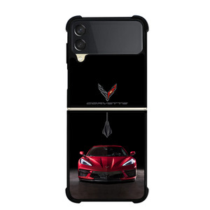 CORVETTE STINGRAY C8 RED CAR Samsung Galaxy Z FLip 3 5G Case Cover CORVETTE STINGRAY C8 RED CAR Samsung Galaxy Z FLip 3 5G Case Cover