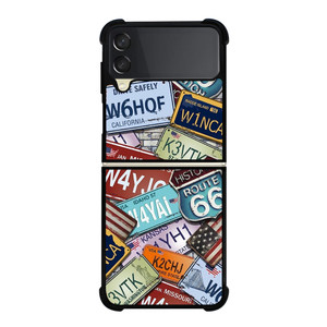 HISTORICAL ROUTE 66 NUMBER PLATE Samsung Galaxy Z FLip 3 5G Case Cover HISTORICAL ROUTE 66 NUMBER PLATE Samsung Galaxy Z FLip 3 5G Case Cover