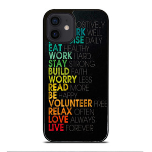 QUOTE INSPIRATIONAL THINK POSITIVELY iPhone 12 Mini Case QUOTE INSPIRATIONAL THINK POSITIVELY iPhone 12 Mini Case