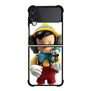 KAWS X PINNOCCHIO AND JIMINY Samsung Galaxy Z FLip 3 5G Case Cover KAWS X PINNOCCHIO AND JIMINY Samsung Galaxy Z FLip 3 5G Case Cover