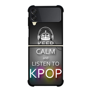 KEEP CALM AND LISTEN KPOP Samsung Galaxy Z FLip 3 5G Case Cover