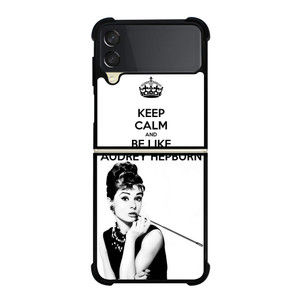KEEP CALM AUDREY HEPBURN Samsung Galaxy Z FLip 3 5G Case Cover