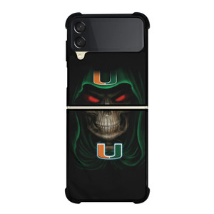 MIAMI HURRICANES SKULL Samsung Galaxy Z FLip 3 5G Case Cover MIAMI HURRICANES SKULL Samsung Galaxy Z FLip 3 5G Case Cover