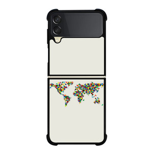 MINIMALISTIC WORLD MAP Samsung Galaxy Z FLip 3 5G Case Cover