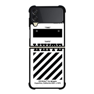 OFF WHITE DATE TIME Samsung Galaxy Z FLip 3 5G Case Cover OFF WHITE DATE TIME Samsung Galaxy Z FLip 3 5G Case Cover