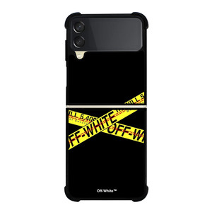 OFF WHITE LOGO POLICE LINE Samsung Galaxy Z FLip 3 5G Case Cover