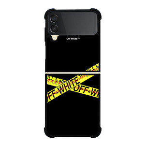 OFF WHITE LOGO STRIP Samsung Galaxy Z FLip 3 5G Case Cover