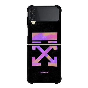 OFF WHITE PURPLE SPRAY Samsung Galaxy Z FLip 3 5G Case Cover