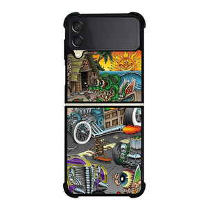 RAT FINK SPEEDLESS 2 Samsung Galaxy Z FLip 3 5G Case Cover RAT FINK SPEEDLESS 2 Samsung Galaxy Z FLip 3 5G Case Cover