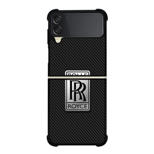 ROLLS ROYCE LOGO CARBON Samsung Galaxy Z FLip 3 5G Case Cover ROLLS ROYCE LOGO CARBON Samsung Galaxy Z FLip 3 5G Case Cover