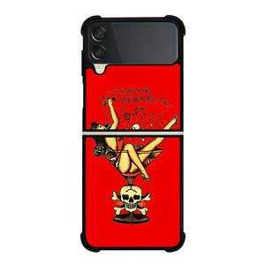 SAILOR JERRY BEWARE Samsung Galaxy Z FLip 3 5G Case Cover SAILOR JERRY BEWARE Samsung Galaxy Z FLip 3 5G Case Cover