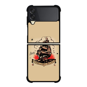 SAILOR JERRY TATTOO HOMEWARD BOUND Samsung Galaxy Z FLip 3 5G Case Cover SAILOR JERRY TATTOO HOMEWARD BOUND Samsung Galaxy Z FLip 3 5G Case Cover