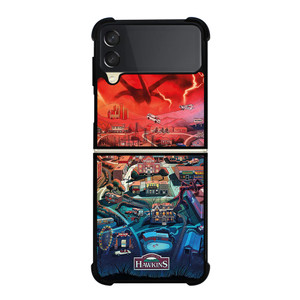 STRANGER THINGS WELCOME TO HAWKINS CARTOON Samsung Galaxy Z FLip 3 5G Case Cover STRANGER THINGS WELCOME TO HAWKINS CARTOON Samsung Galaxy Z FLip 3 5G Case Cover