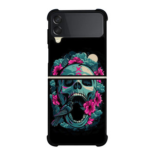 SUGAR SKULL FLOWERS TATTOO Samsung Galaxy Z FLip 3 5G Case Cover SUGAR SKULL FLOWERS TATTOO Samsung Galaxy Z FLip 3 5G Case Cover
