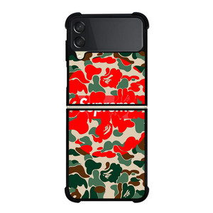 SUPREME BAPE CAMO Samsung Galaxy Z FLip 3 5G Case Cover SUPREME BAPE CAMO Samsung Galaxy Z FLip 3 5G Case Cover