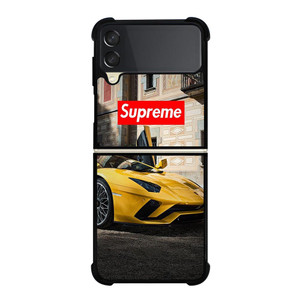 SUPREME YELLOW LAMBORGINI Samsung Galaxy Z FLip 3 5G Case Cover SUPREME YELLOW LAMBORGINI Samsung Galaxy Z FLip 3 5G Case Cover