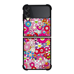 Takashi Murakami Flowers Pink Samsung Galaxy Z FLip 3 5G Case Cover