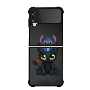 TOOTHLESS AND STITCH 2 Samsung Galaxy Z FLip 3 5G Case Cover TOOTHLESS AND STITCH 2 Samsung Galaxy Z FLip 3 5G Case Cover