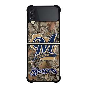 TREE CAMO MILWAUKEE BREWERS MLB Samsung Galaxy Z FLip 3 5G Case Cover