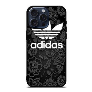 ADIDAS LOGO BLACK FLORAL iPhone 15 Pro Max Case ADIDAS LOGO BLACK FLORAL iPhone 15 Pro Max Case
