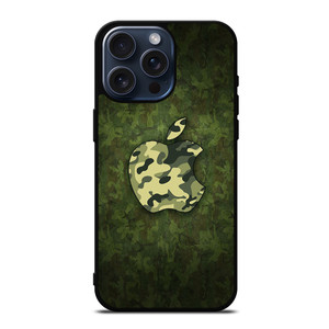 APPLE LOGO CAMO GREEN iPhone 15 Pro Max Case APPLE LOGO CAMO GREEN iPhone 15 Pro Max Case