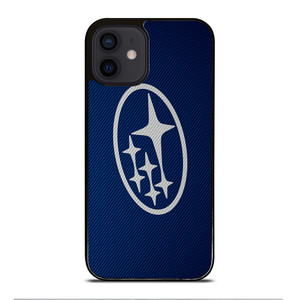 SUBARU LOGO BLUE CARBON iPhone 12 Mini Case SUBARU LOGO BLUE CARBON iPhone 12 Mini Case