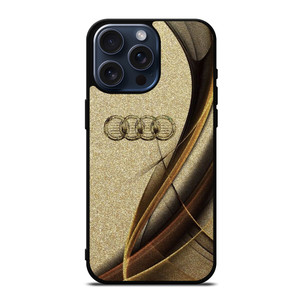 AUDI LOGO ELEGAN GOLD TEXTURE iPhone 15 Pro Max Case AUDI LOGO ELEGAN GOLD TEXTURE iPhone 15 Pro Max Case