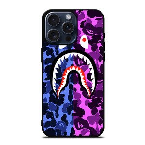 BAPE SHARK LOGO BLUE VIOLET iPhone 15 Pro Max Case
