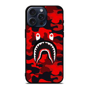 CAMO BAPE RED iPhone 15 Pro Max Case CAMO BAPE RED iPhone 15 Pro Max Case