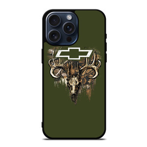 CAMO CHEVY FILL SKULLc iPhone 15 Pro Max Case