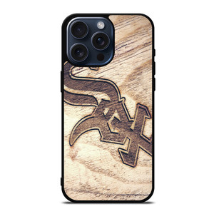 CHICAGO WHITE SOX WOODEN LOGO iPhone 15 Pro Max Case CHICAGO WHITE SOX WOODEN LOGO iPhone 15 Pro Max Case