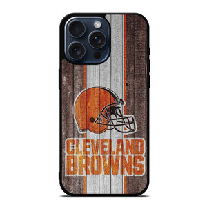 CLEVELAND BROWN WOODEN ICON iPhone 15 Pro Max Case