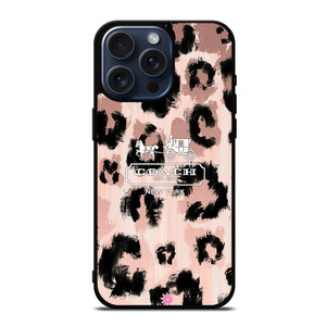 COACH NEW YORK LEOPARD SKIN iPhone 15 Pro Max Case COACH NEW YORK LEOPARD SKIN iPhone 15 Pro Max Case