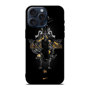 COBE BRYANT BLACK MAMBA SILUET iPhone 15 Pro Max Case COBE BRYANT BLACK MAMBA SILUET iPhone 15 Pro Max Case
