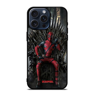 DEADPOOL THRONE MARVEL SUPERHERO iPhone 15 Pro Max Case DEADPOOL THRONE MARVEL SUPERHERO iPhone 15 Pro Max Case